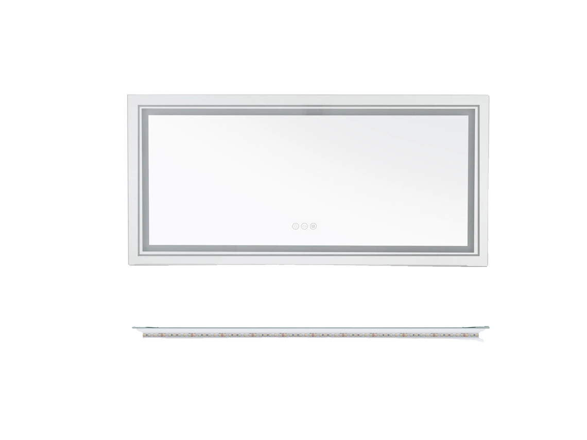 Espejo de baño con luces LED y tecnología antivaho, 120 x 59 cm