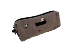 Estuche Para Lápices De Algodón Multiusos De Gran Capacidad Con Bordado, Estuche De Algodón Suave Para Estudiantes.