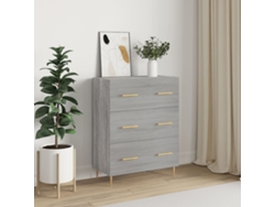 Aparador De Madera De Ingeniería Gris Sonoma 69,5x34x90 Cm