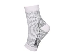 Meias de compressão Soothesocks para neuropatia, aliviam dores no calcanhar e no arco do pé, melhoram a circulação, tamanho pequeno, brancas.