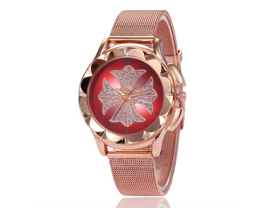 Relógio De Pulso Feminino Elegante E Fashion Com Movimento De Quartzo Branco