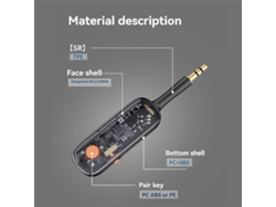 Receptor y transmisor de audio auxiliar Rosewell Bluetooth 5.3 con adaptador inalámbrico