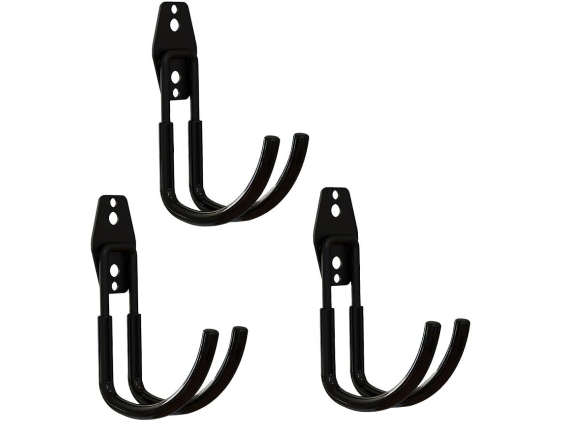 Juego 3 Ganchos Almacenamiento Garaje Soporte Manguera Pared Gancho Jardín Montaje Kit