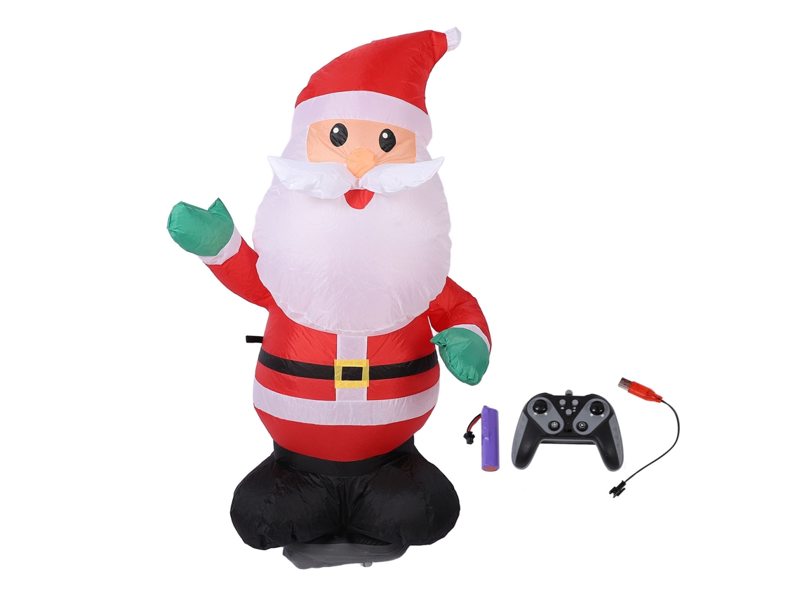 Papá Noel Inflable Con Control Remoto De 2,4 Ghz, 1,2 M, Juguete Para Niños Para Interiores Y Exteriores.