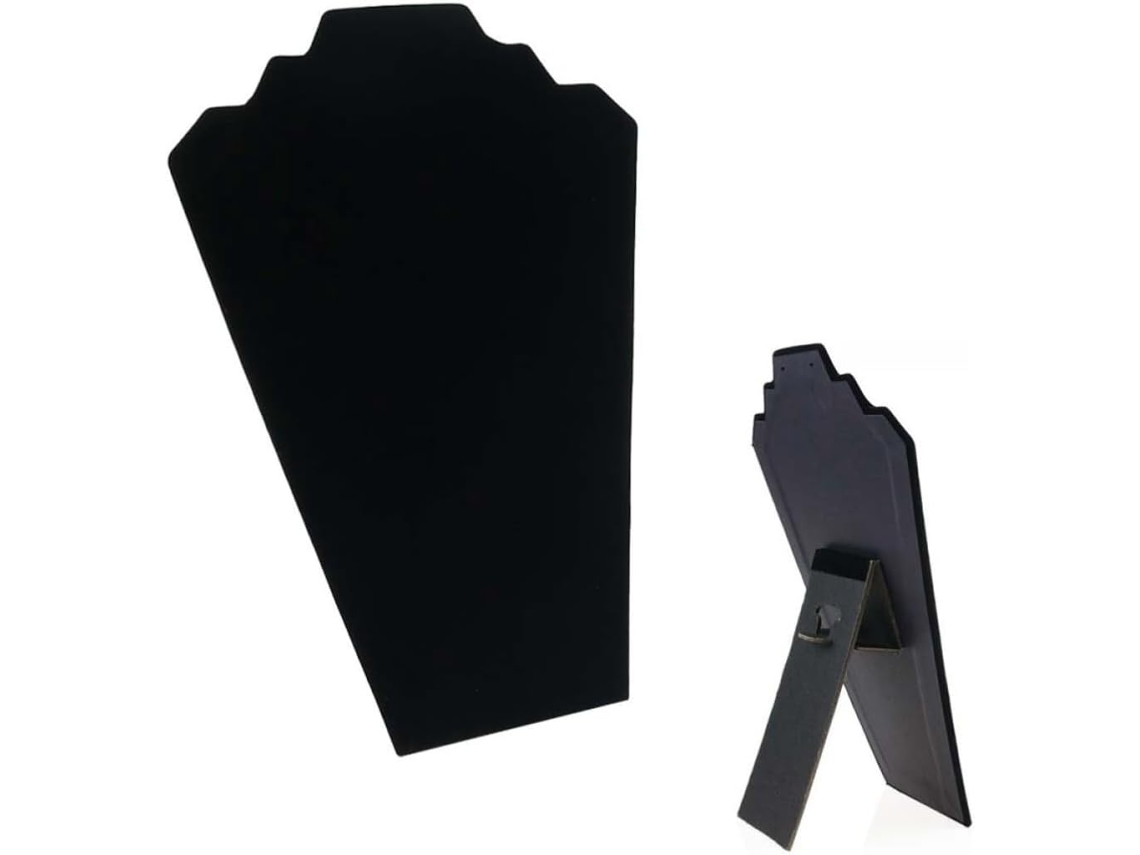 Expositor Joyería Cartón Negro Collares Pulseras Práctico Organizador Hogar Tienda Elegante Funcional
