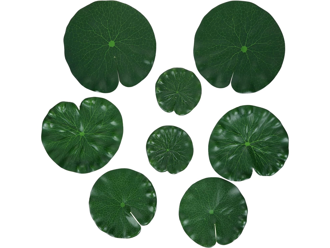 Plantas acuáticas flotantes de espuma de hojas de loto artificiales para decoración de estanques, acuarios y jardines. Truyuety