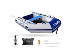 Tabla de láminas inflable Coasto 230 para 3 personas - 230 x 130 cm, suelo de fibra de carbono, 2 remos, 1 bomba, 1 bolsa de transporte