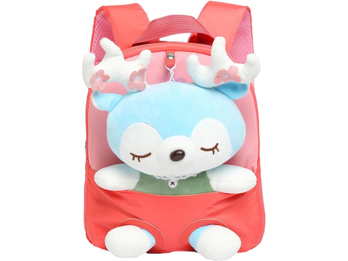 Mochila de peluche, mochilas bonitas, mochila infantil con reno extraíble