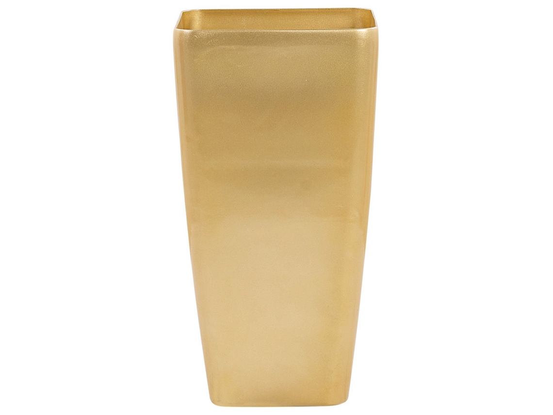 Maceta grande BELIANI Modi de Mezcla de piedra Dorado 40x40x76