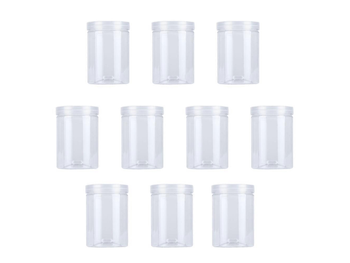 10 Piezas 500ml Tarro De Plástico Transparente Para Alimentos Cocina Sellada Latas Recipientes Para Snacks Galletas Té Aromatizado Webake