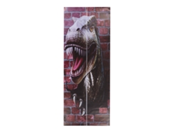 2026-2 Piezas Pegatina De Puerta 3d Autoadehsiva Textura Mate Concava Y Convexa Patrón Dinosaurio Impermeable Para Hogar Y Oficina