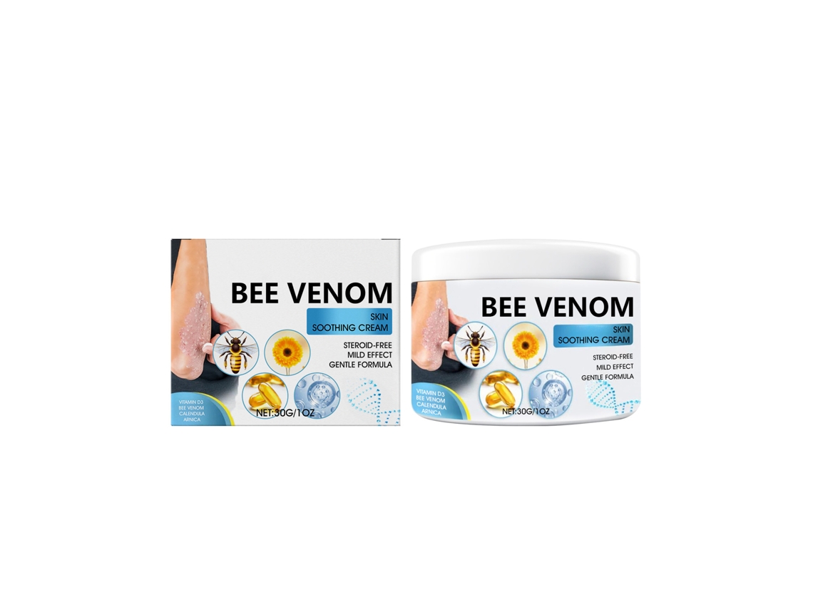 Crema para el alivio de la piel con veneno de abeja