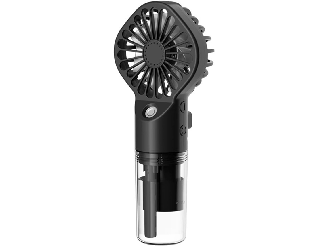 Ventilador portátil Digitallab con carga USB, humidificador silencioso y ajuste de velocidad del viento de cuatro velocidades (negro)