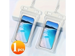 Estuche Protector De Alta Calidad Con Espacio Para Dos Cámaras Y Asa. Ideal Para Nadar, Surfear Y Protegerse De La Lluvia. Equipado Con Luz