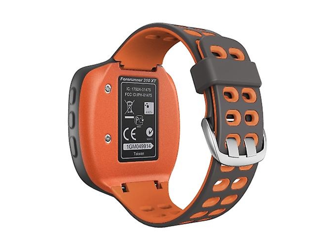 Bracelete de Smartwatch para Garmin Forerunner 310Xt Pulseira de Relógio de Silicone de Cinza Laranja GERTIZ