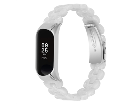 Correa de acero inoxidable hebilla ovalada para Xiaomi Mi Band 7 - Perla blanca