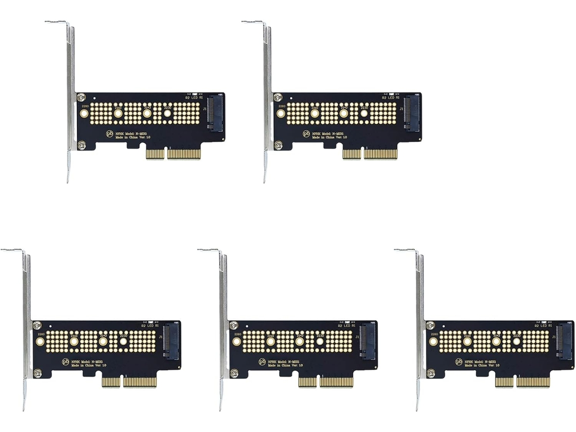 Adaptador Ssd M.2 Nvme 5x Ngff A Pcie 3.0 X4 Compatible Con Tarjeta M.2