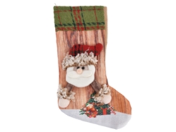 Calcetín Navideño 3d Con Asa Para Colgar En El Árbol O La Chimenea, Bonito Empaque De Regalo De Franela.