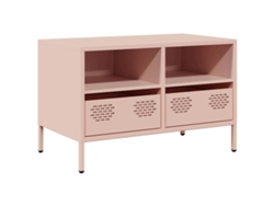Maison Exclusive - Mueble Para Tv Acero Laminado En Frío Rosa 68x39x43,5 Cm