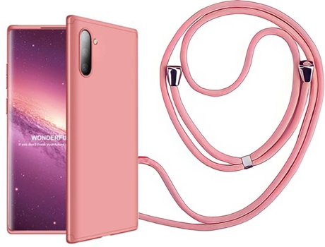 Funda Samsung Note 10 Slim Armor 360º con Collar Rosa