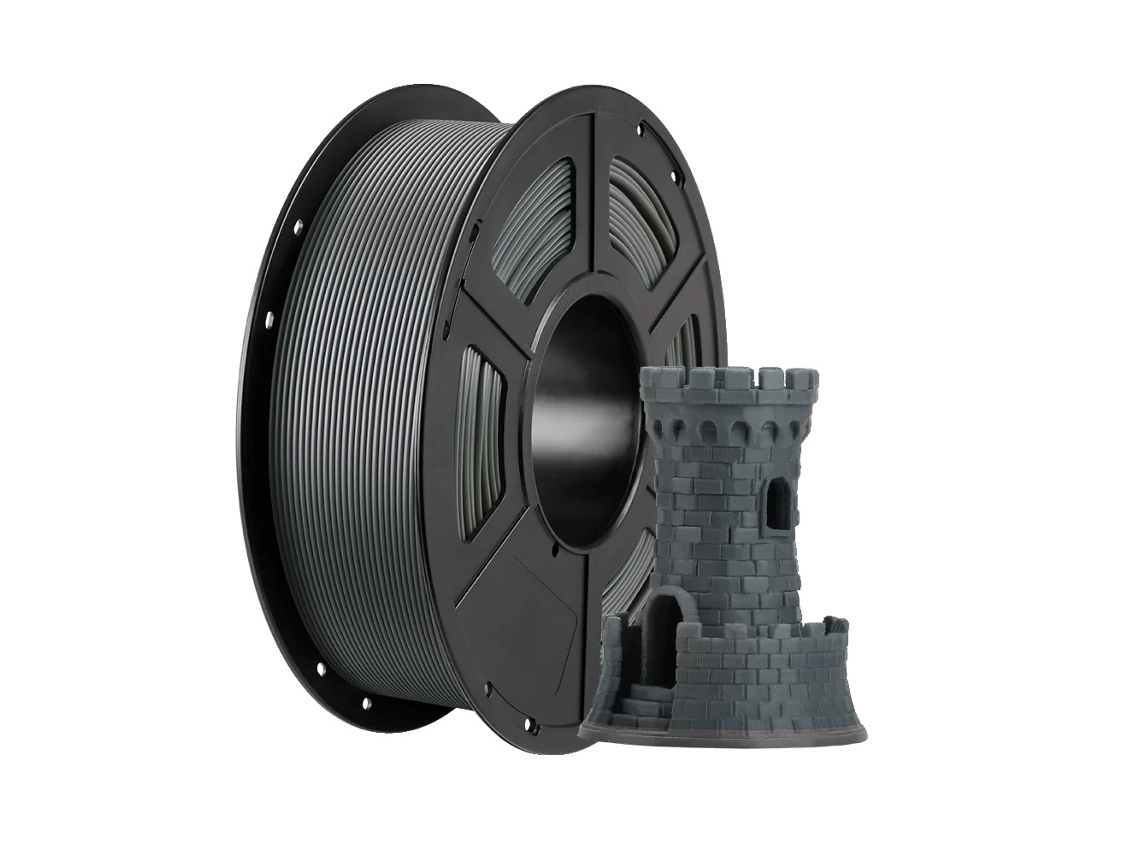 Filamento PLA, material ecológico, excelente calidad de impresión, 20 kg, textura gris OEM