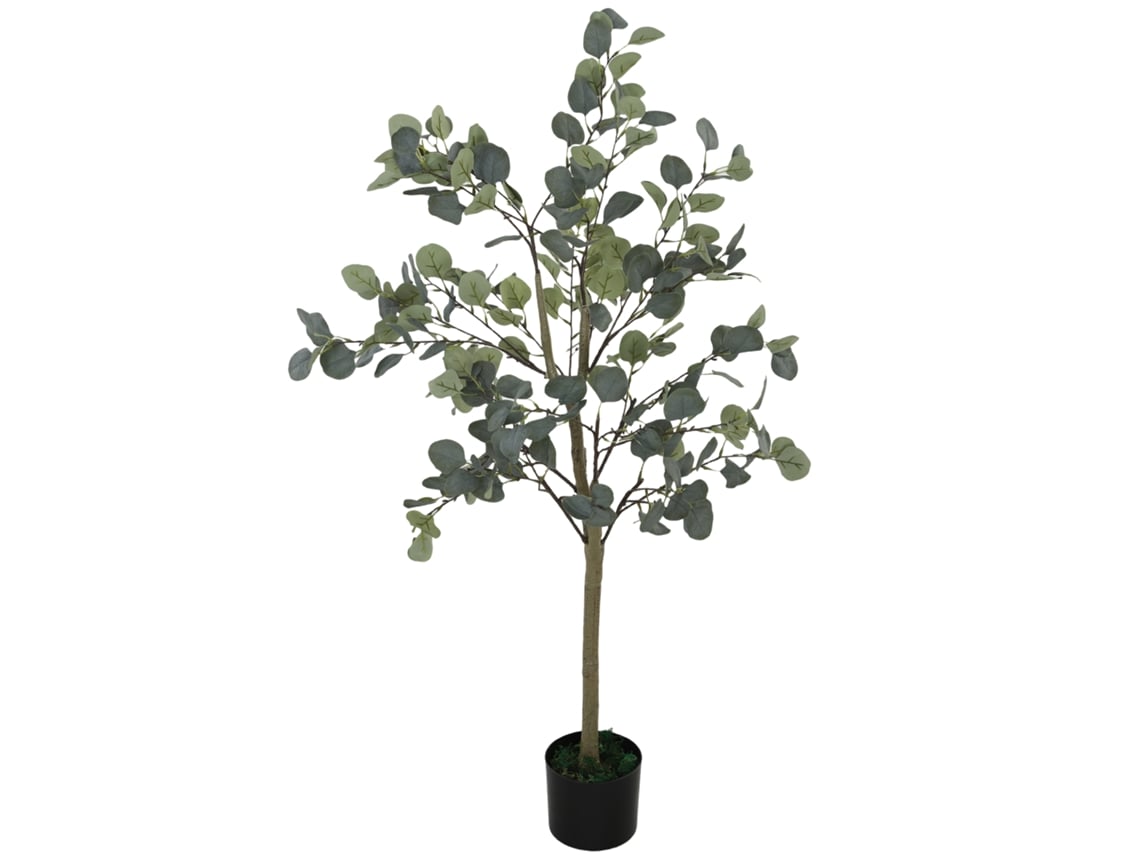 Planta Artificial Decorativa De 150 Cm Eucaliptus Sintético Con 230 Hojas En Maceta Para Interior Verde