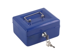 Caja de seguridad portátil para dinero y monedas - Azul