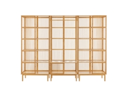 Juego de guardarropa 1x Perchero burro Vemb y 2x Estanterías Trundholm bambú 185 x 240 x 45 cm Color natural [EN.CASA]