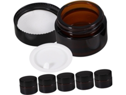 Frascos De Vidrio Para Cosméticos, 6 Unidades, Recargables Y Reutilizables, Pequeños Recipientes De Viaje.