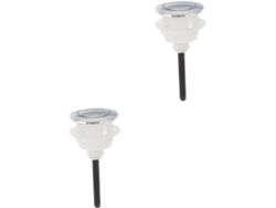Juego De 2 Botones De Descarga De Inodoro De Un Solo Botón, De Color Negro, Fabricados En Plástico Resistente Para Su Instalación.