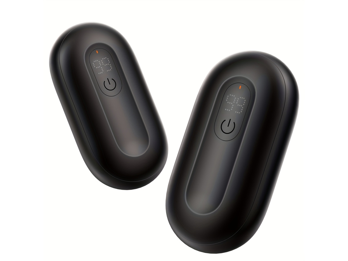 Juego de 2 calentadores portátiles recargables con fijación magnética y pantalla digital, de bajo consumo STELASPLEN