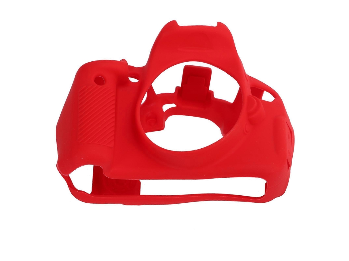 Funda protectora de silicona para cámara EOS 600D, color rojo Saisiyiky