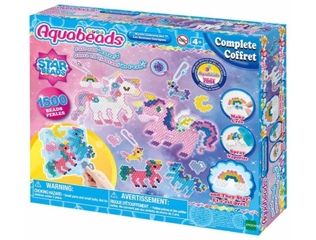Kit de Artesanía AQUABEADS Set de Unicornios (Edad Minima: 4)