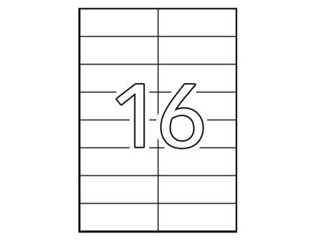 Etiquetas Adhesivas Extrafuertes A4 APLI (Blanco - 105 X 37 mm)