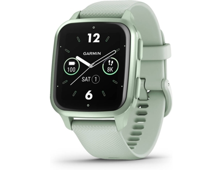 Smartwatch GARMIN Venu SQ 2 (Bluetooth - Hasta 11 días de autonomía - Verde menta)