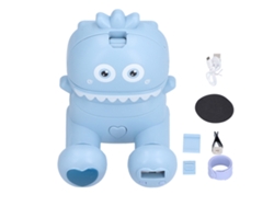Rebe-ventilador Mini Reloj Eléctrico Plegable Con Soporte De Teléfono Forma Cartoony Azul 3.7v
