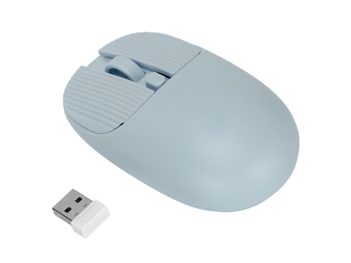 Mouse Sem Fio Inteligente Mini Portátil 2.4g Sem Fio Com Receptor Para Laptop Computador Tablet Azul