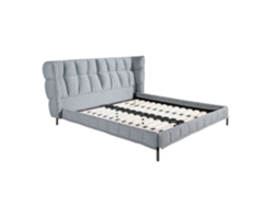 Cama Tela Color Gris Azulado Claro