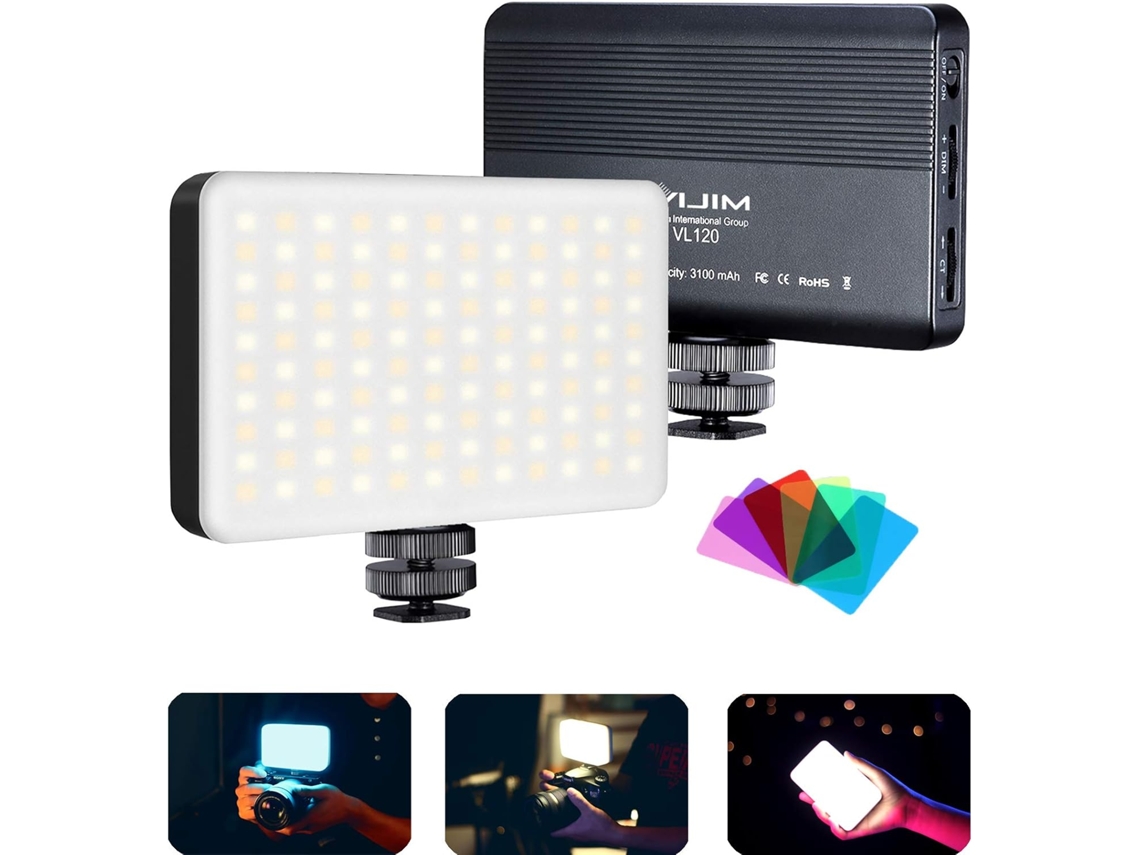 Luz De Vídeo Led Bicolor, Mini Luz De Câmera Recarregável 3200k-6500k