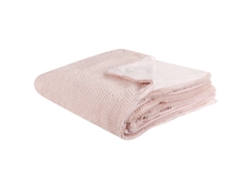 Manta BELIANI Bjas (220 x 200 x 1 - Poliéster - Rosa)