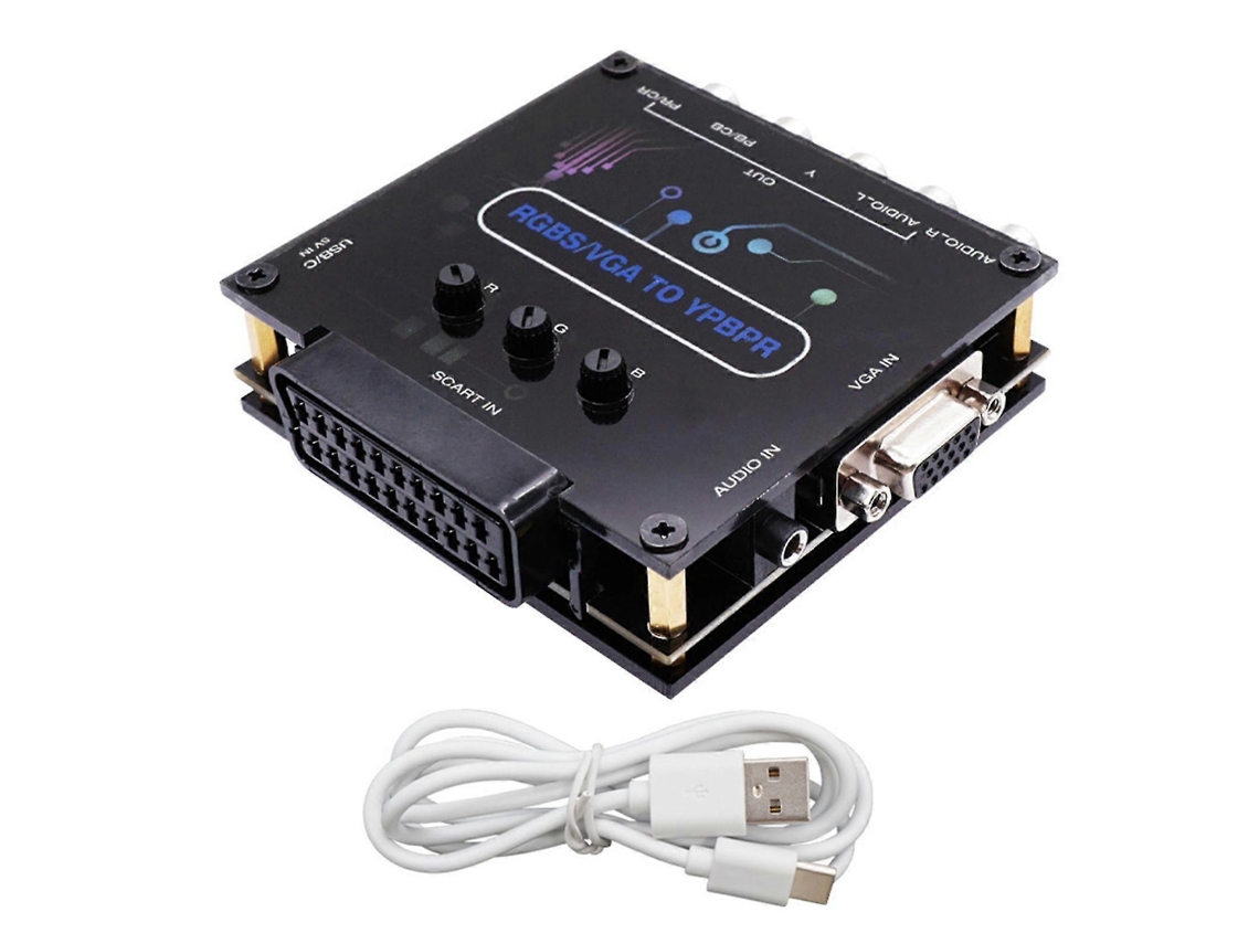 Rgbs Vga Scart To Ypbpr Convertidor De Componentes Para El Componente De Consola De Juegos Retro