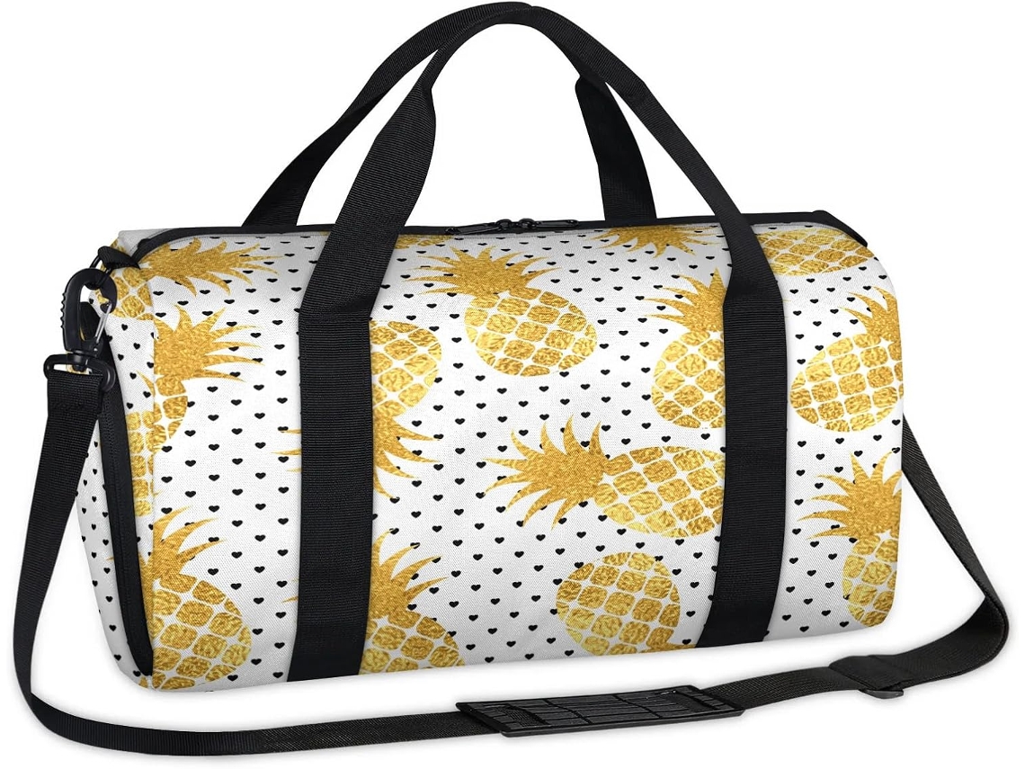 Bolsa Deportiva Estampado Piña Corazón Para Fines Semana Bolsa Viaje Niños Niñas Mujeres Hombres