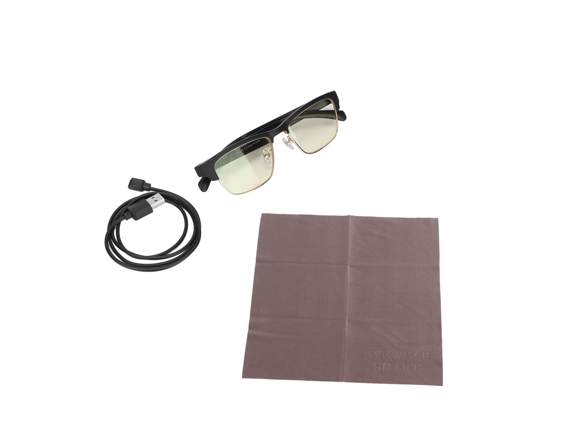 Gafas Inteligentes Ky02b Con Auriculares Abiertos, Llamadas Inalámbricas Bluetooth, Música, Filtro De Luz Azul, Color Dorado.