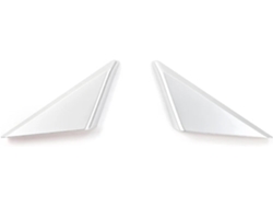 Pegatinas Triangulares De Abs Para Ventanas Mustang 2016-2023, Accesorios Estilo Automotriz (plateado)