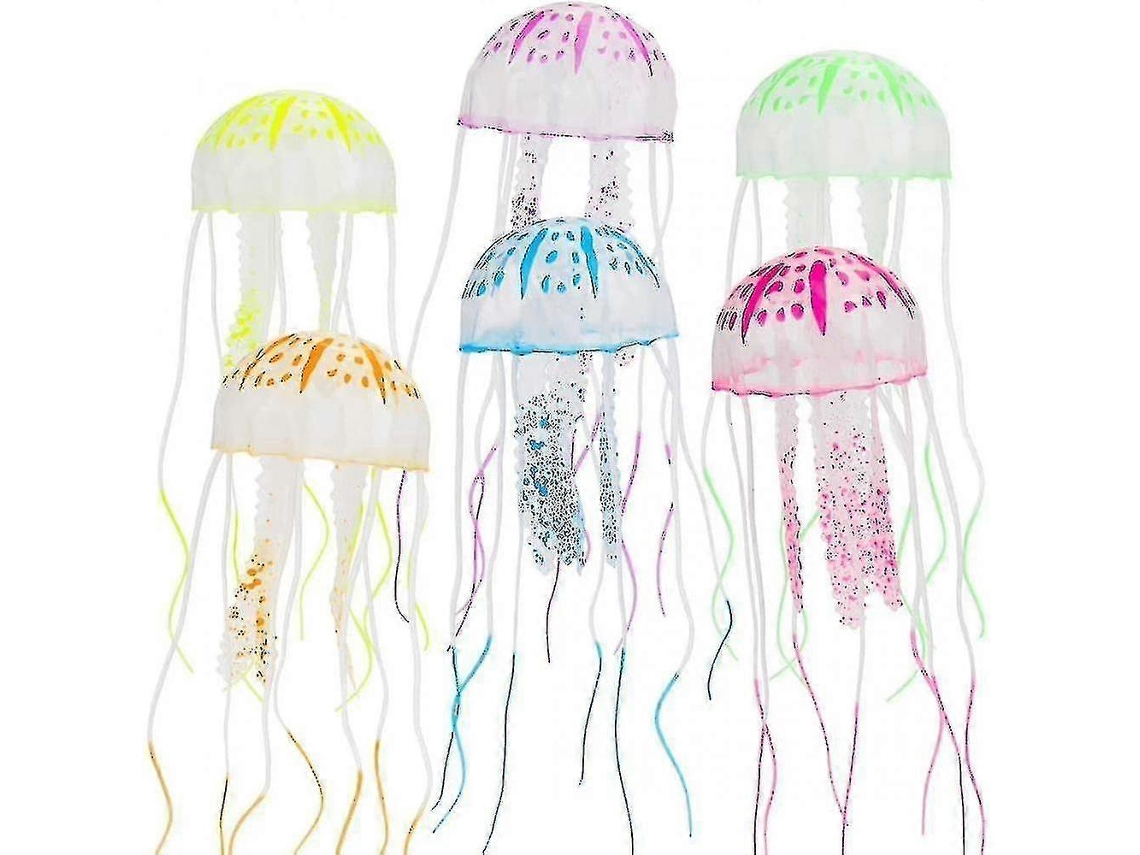 Adorno de silicona para acuario/decoración de árbol de Navidad con medusa Rosewell brillante