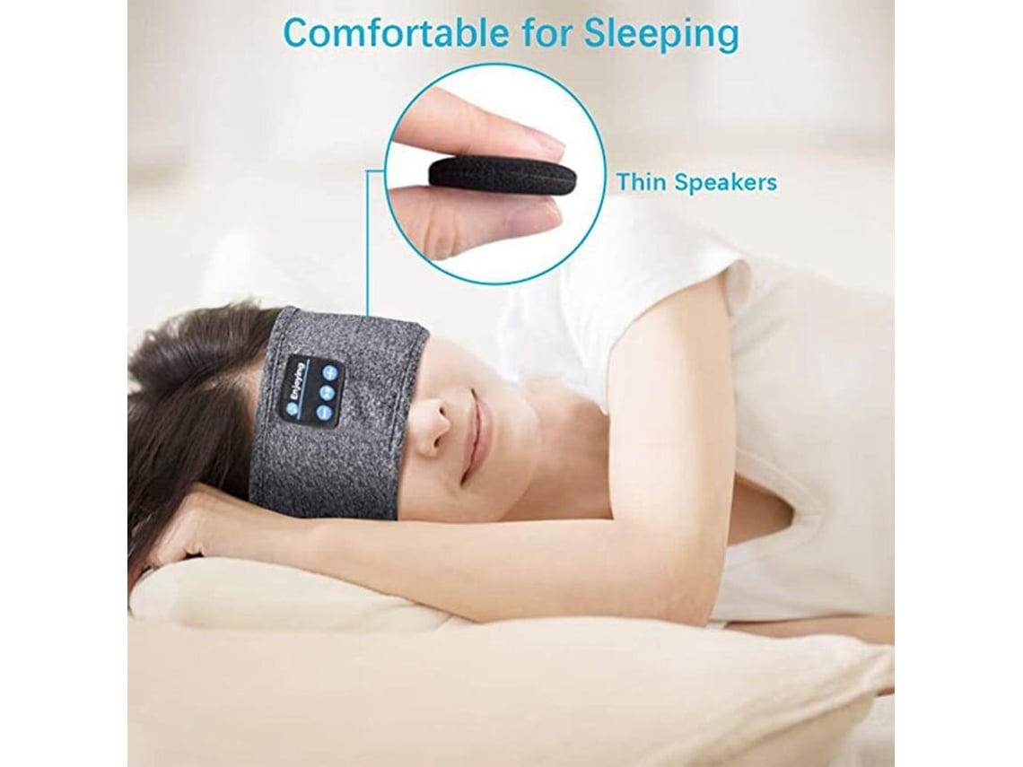 Kaload Máscara Dormir Yoga Soft Vermelha Contornos 3d Reprodução Música Fones Ouvido Chamadas Esportiva Sem Fio Bateria Integrada Sono Profundo