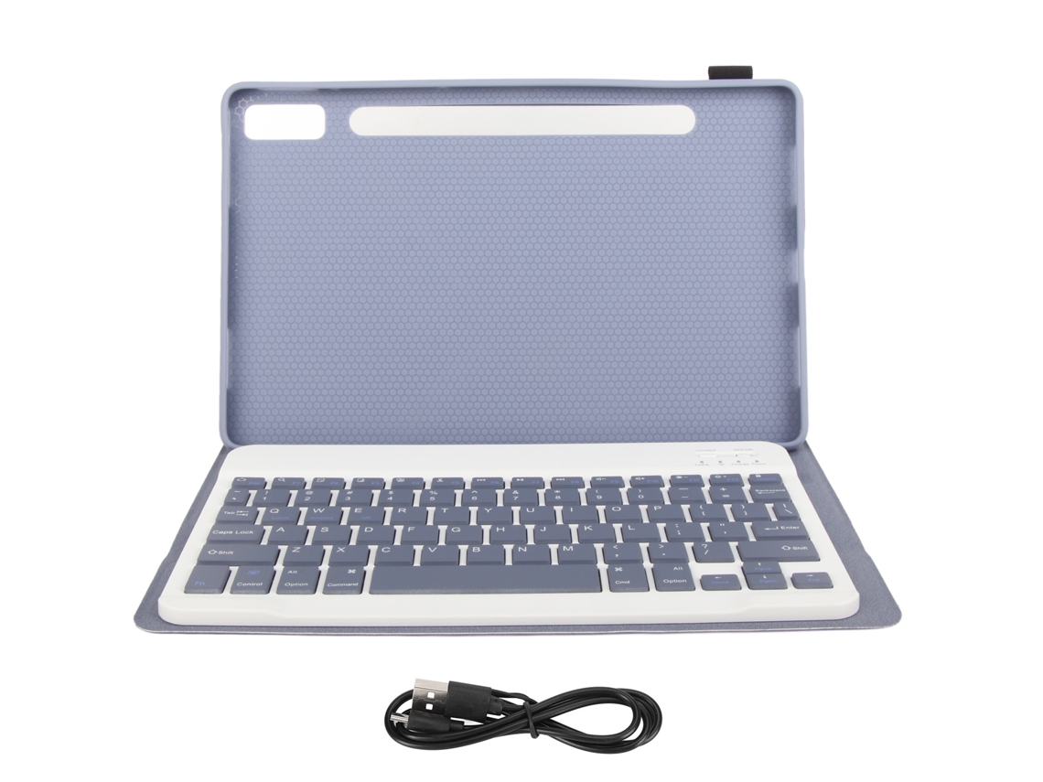Funda protectora magnética para tableta Tab P11 Pro 2022 con teclado inalámbrico morado y dorado claro