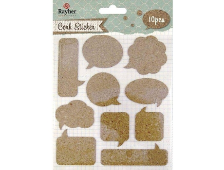 Set 10 Pegatinas RAYHER Corcho Burbujas (18,5 x 13 cm)