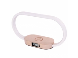 VIVILIYYA Lâmpada De Mesa Led Com Carregador Sem Fio 10w, Lâmpada De Cabeceira Com Toque, Porta Usb, Dimmer Contínuo, Luz Noturna, Relógio Digital E Lâmpada De