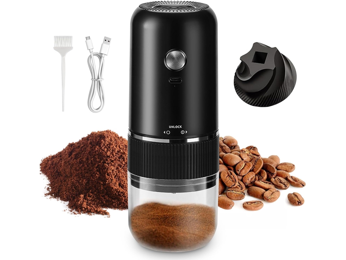 Molinillo De Café Eléctrico Portátil Con Muelas, Recargable.